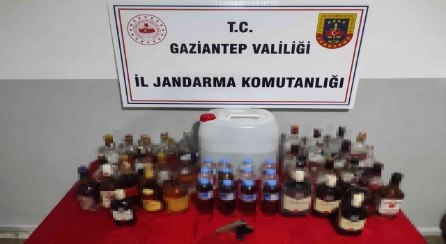 Gaziantepte 135 litre kaçak alkol ele geçirildi