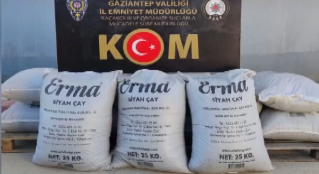 Gaziantepte kaçak çay operasyonu