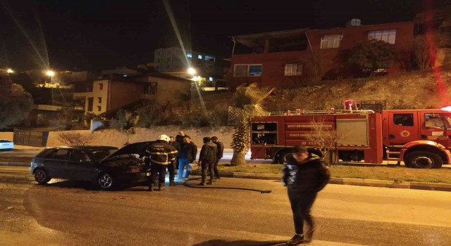 Hatayda otomobil yangını