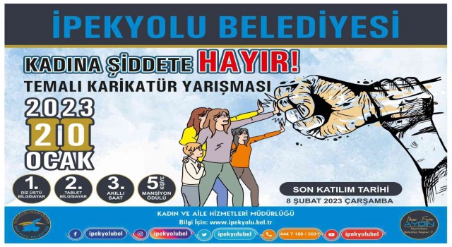 İpekyolunda “Kadına Şiddete Kayır” konulu karikatür yarışması