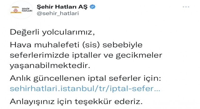 İstanbulda deniz ulaşımına sis engeli