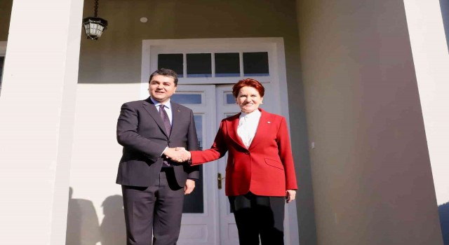 İYİ Parti lideri Akşener'den Demokrat Parti lideri Uysal'a ziyaret