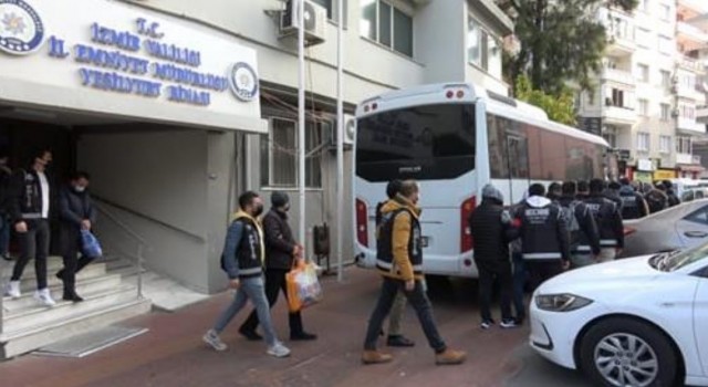 İzmirde organize ve mali suçlarla mücadele çerçevesinde 222 şüpheli tutuklandı