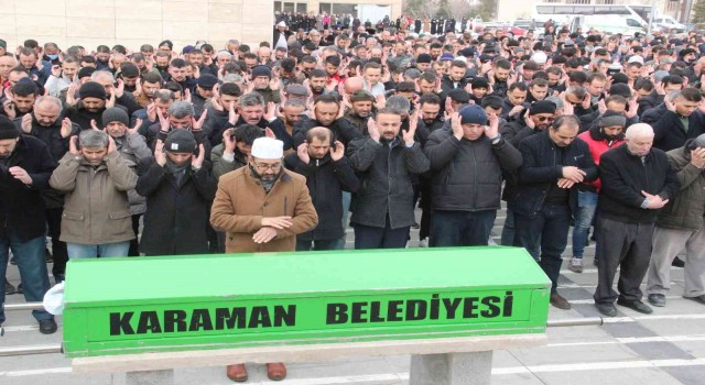 Karamanda iş yerinde uğradığı bıçaklı saldırı sonucu ölen genç toprağa verildi