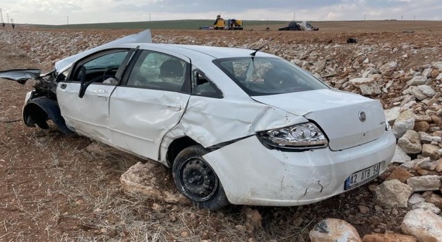 Karamanda trafik kazası: 2 ölü, 1 yaralı
