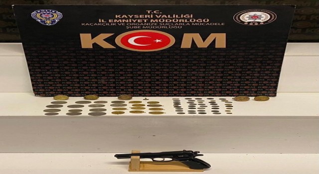 Kayseride 70 parça tarihi eser ele geçirildi