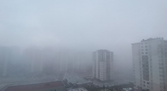 Kayseride sis etkili oldu