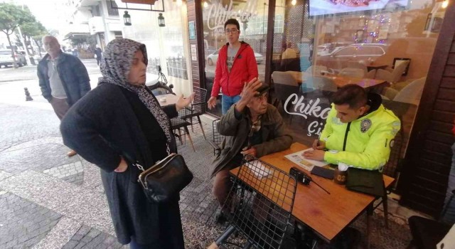 Kaza yapan yaşlı adam geldiği istikameti kabul etmedi