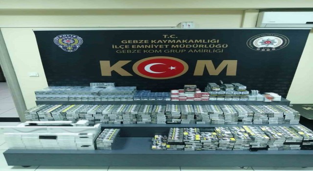 Kocaelide 3 bin 109 paket kaçak sigara ele geçirildi