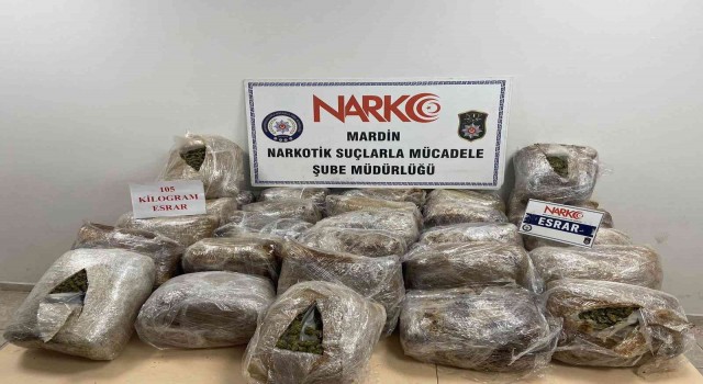 Mardinde 105 kilogram esrar ele geçirildi, 5 kişi tutuklandı