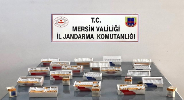 Mersinde kaçak sigara ve makaron operasyonu