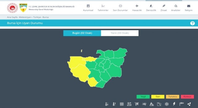 Meteorolojiden Bursanın 4 ilçesi için son dakika uyarısı