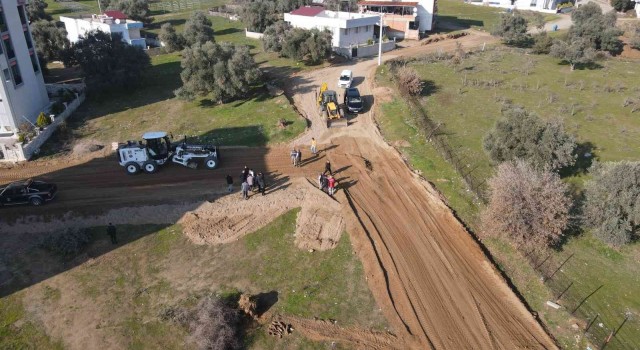 Nazilli Pınarbaşında yol çalışmaları sürüyor