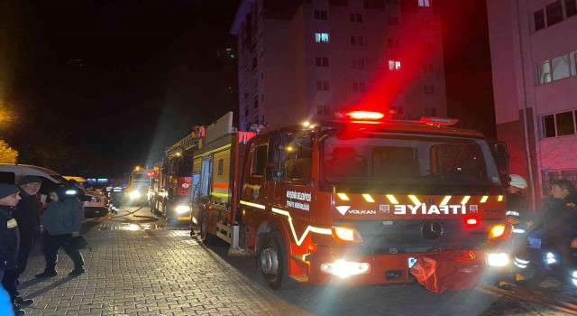 Nevşehirde yangından 6 kişi zehirlendi