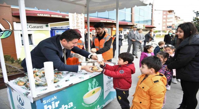 Orduda 800 ilkokul öğrencisine çorba ikramı