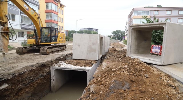 Orduya 10 bin metre yağmur suyu hattı
