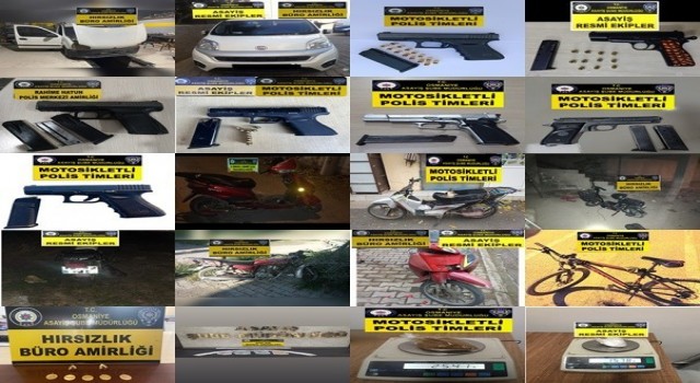 Osmaniyede çeşitli suçlardan yakalanan 14 şüpheli tutuklandı