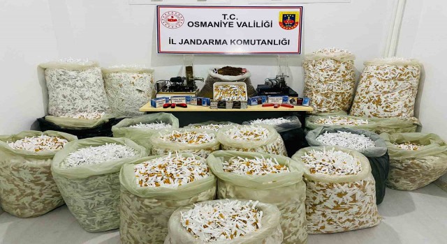 Osmaniyede kaçak sigara üretimi yapan şahıs yakalandı