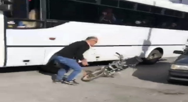 Otobüs şöförü ile kurye sözlü tartışmaya girdi, belediye işlem yaptı