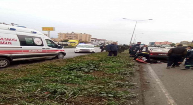 Otomobilin çarptığı yaya ağır yaralandı