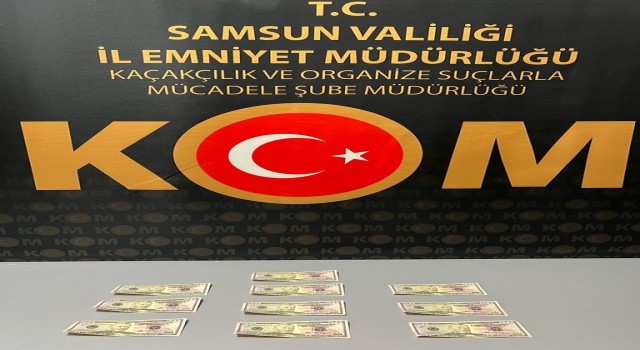 Samsunda 10 adet 50lik sahte dolarla yakalanan şahsa gözaltı