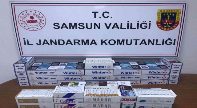 Samsunda jandarma 10 bin 400 adet makaron ele getirdi