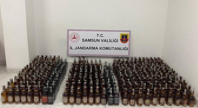 Samsunda jandarmadan kaçak içki operasyonu