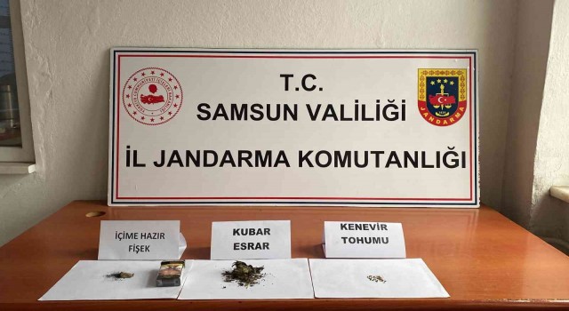 Samsunda jandarmadan uyuşturucu operasyonu