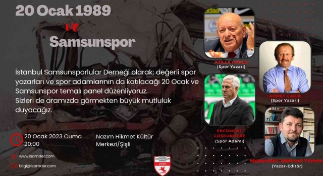 Samsunsporun 20 Ocak 1989 kazası İstanbulda anılacak