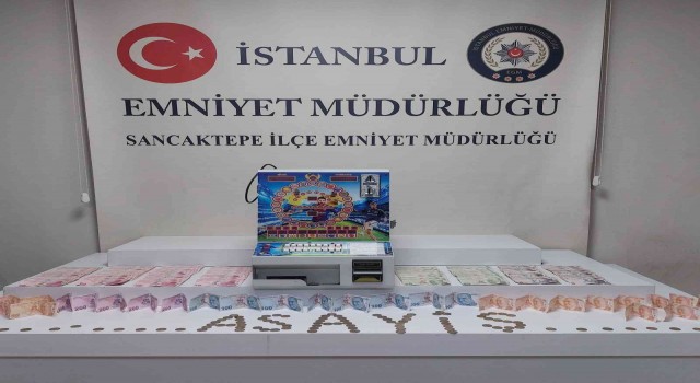 Sancaktepede kumar baskını: kumar makinesi ile 6 bin 210 TL ele geçirildi