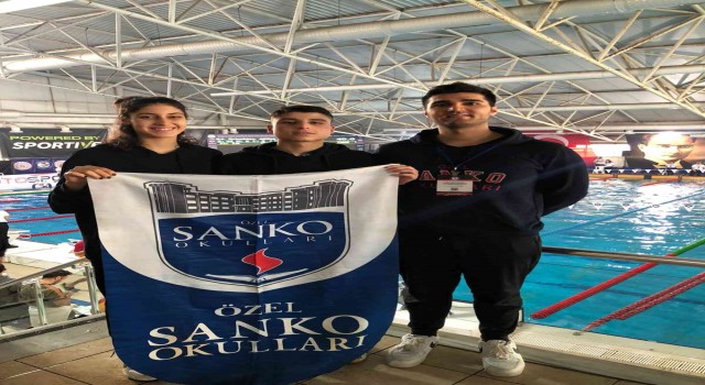 Sanko okulları öğrencisi yüzmede Türkiye beşincisi oldu