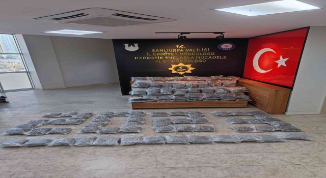 Şanlıurfada 91 kilo uyuşturucu ele geçirildi: 2 tutuklama
