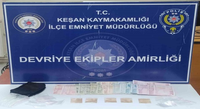 Şüpheli şahsın üzerinden uyuşturucu çıktı