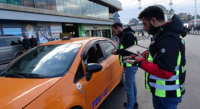 Taksimde ticari taksi denetimi