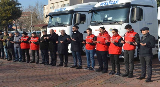 Tavşanlıdan Suriyeye 3 tır dolusu yardım