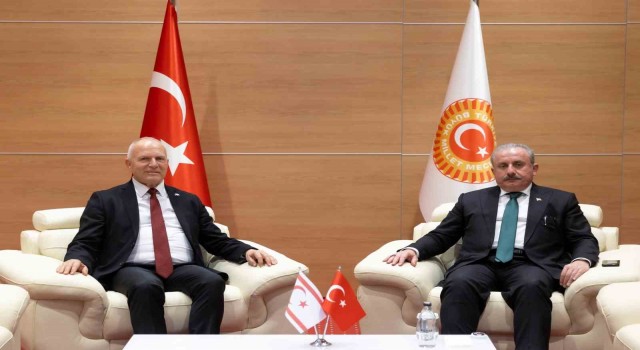 TBMM Başkanı Şentop, KKTC Cumhuriyet Meclisi Başkanı Töre ile bir araya geldi