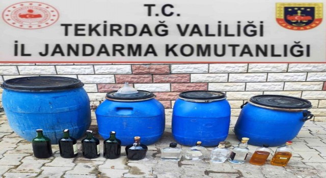 Tekirdağda 255 litre sahte alkol ele geçirildi