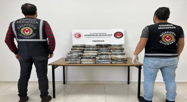 Tekirdağda Limandaki konteynerden 114 kilogram kokain ele geçirildi