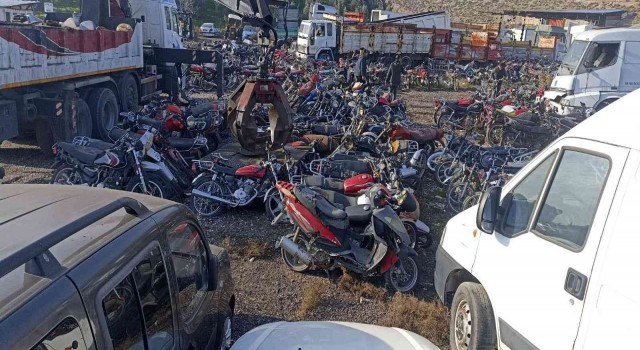 Trafikten men edilen motosikletler silah endüstrisinde kullanılacak