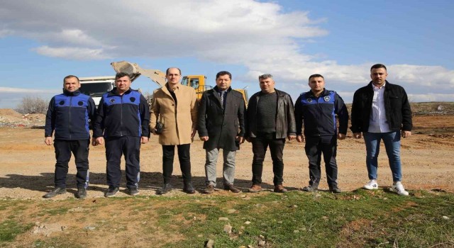Turgutluda kaçak hafriyat alanına müdahale