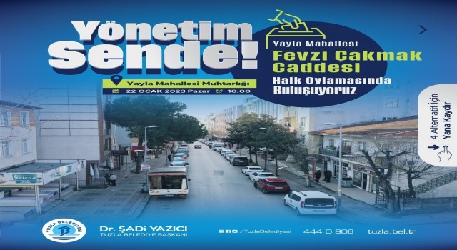 Tuzladaki 3 caddenin nasıl kullanılacağına vatandaşlar karar verecek