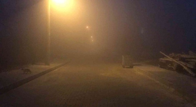 Uzunköprüde yoğun sis etkili oluyor