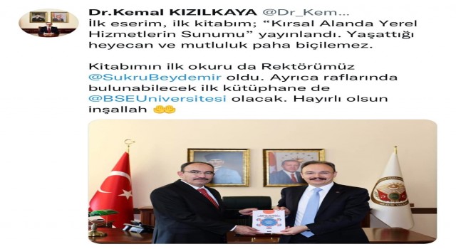 Vali Kızılkayanın ilk eseri yayınlandı