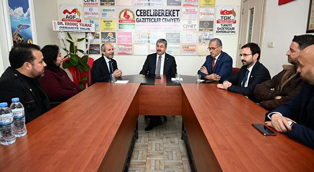 Vali Yılmaz, Gazeteciler Cemiyetlerini ziyaret etti