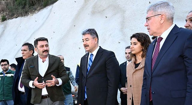Vali Yılmaz Savrun Baraj inşaatında incelemelerde bulundu