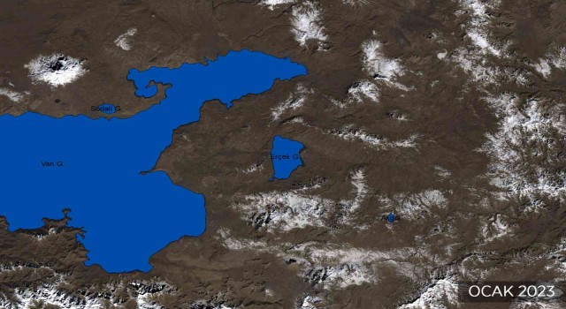 Van Gölü Havzasındaki kuraklık uydu görüntülerine yansıdı