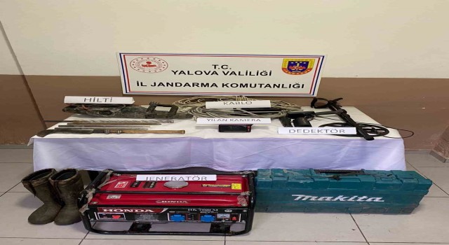 Yalovada kaçak kazı yapan 6 şüpheli yakalandı