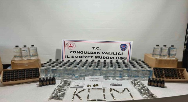 Zonguldakta sahte içki operasyonu