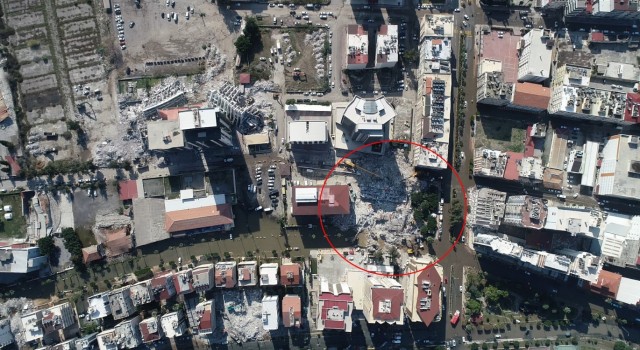 6 kişinin canlı çıkarıldığı Arzu Apartmanının dron görüntüsü