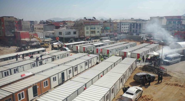 Afet bölgesindeki ilk konteyner çarşı, yarın Elbistanda hizmet verecek